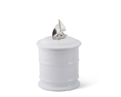 Sail Boat Stoneware Canister