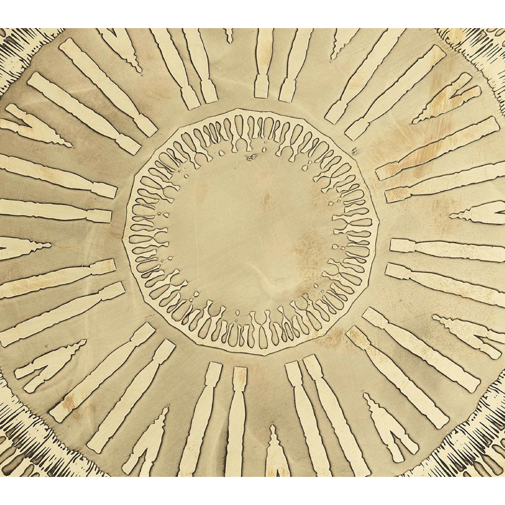 Set of 4 Placemats Modern Silver/Black