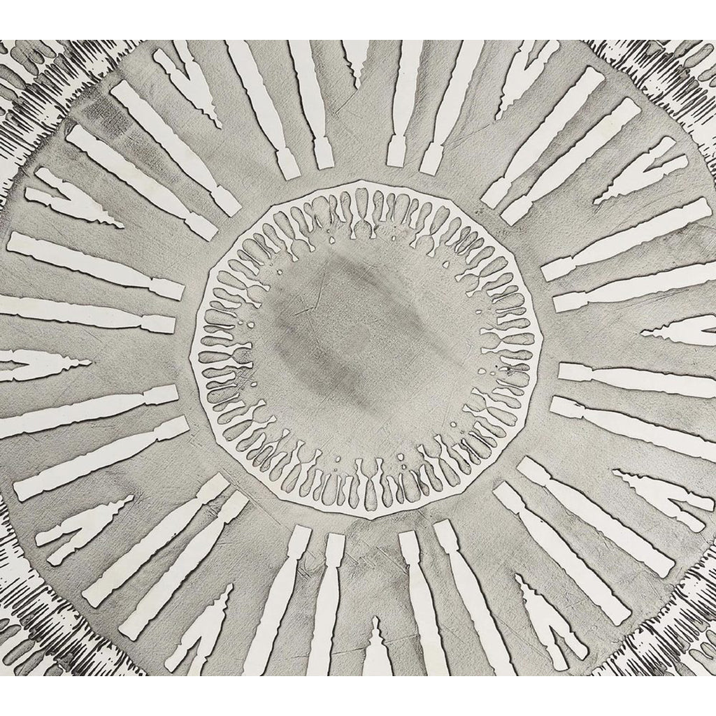 Set of 4 Placemats Modern Silver/Black