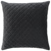 Throw Pillow Quilted Charcoal
