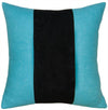 Throw Pillow Savvy Hue Turquoise Black Band