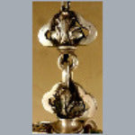 Spanish Revival/ Mayan Revival Rare Figural Silverplated Fixture