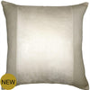 Throw Pillow Taos Suede Ivory Band
