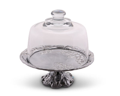 Grape Plate With Glass Dome