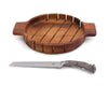 Round Bread Board With Antler Knife