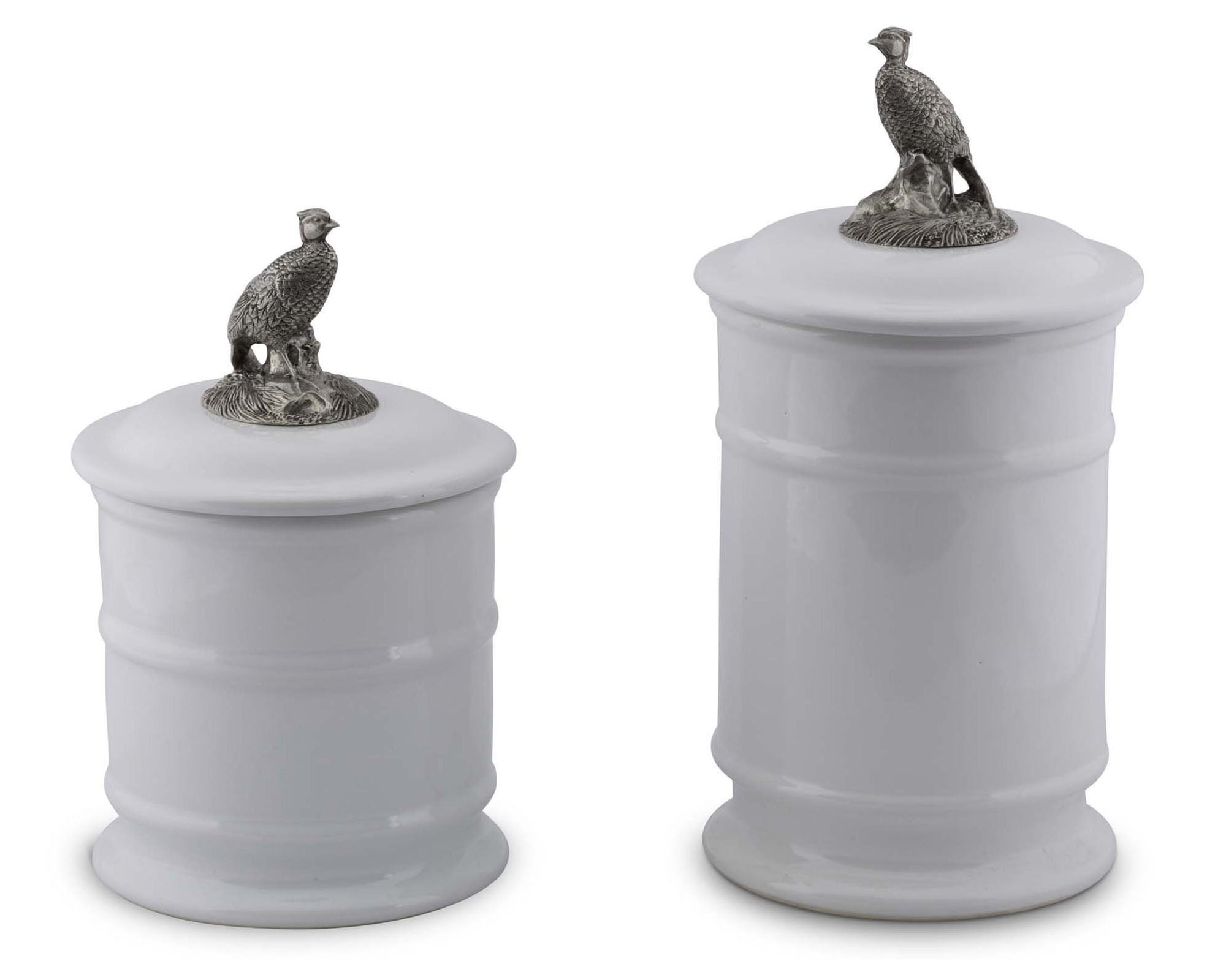 Pheasant Stoneware Canisters