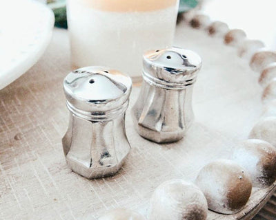 Mini Pewter Salt And Pepper