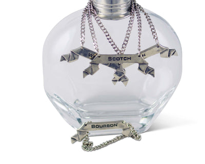 Pewter Ribbon Decanter Tags