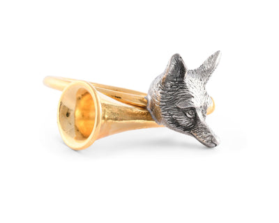 Napkin Ring Golden Hurt Horn