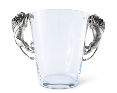 Ice Bucket Glass  Lion Handles