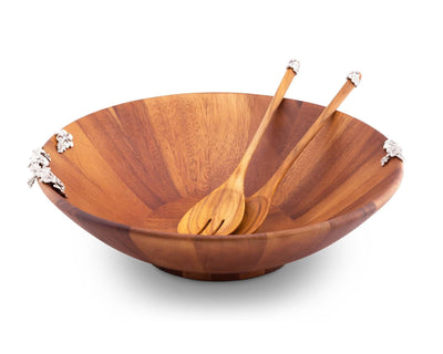 Lilacs Salad Bowl And Servers