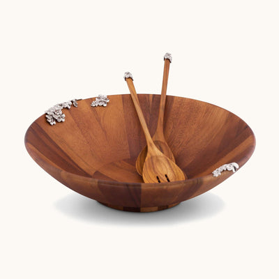 Lilacs Salad Bowl And Servers