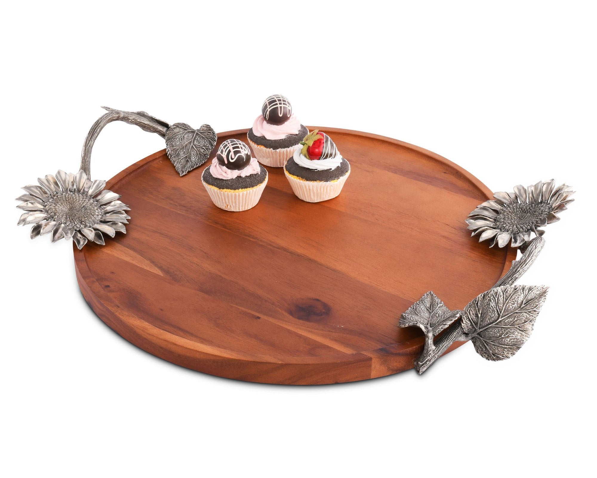 Sunflower Wood Serving Tray