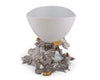 Pewter Butterfly Centerpiece Porcelain Bowl