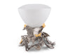 Pewter Butterfly Centerpiece Porcelain Bowl