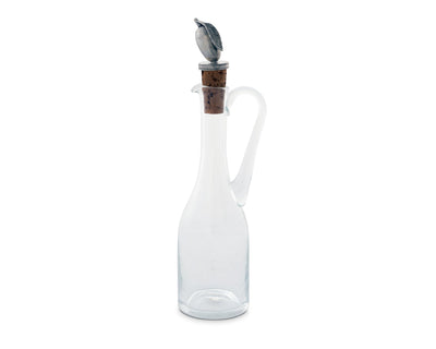 Cruet Bottle With Pewter Olive Head Cork Stopper