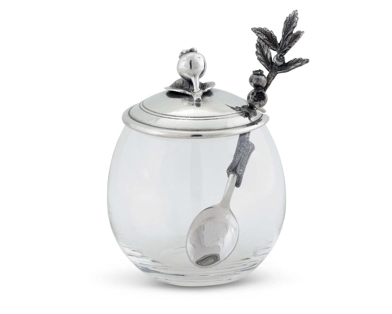 Blueberry Jam Jar With Spoon
