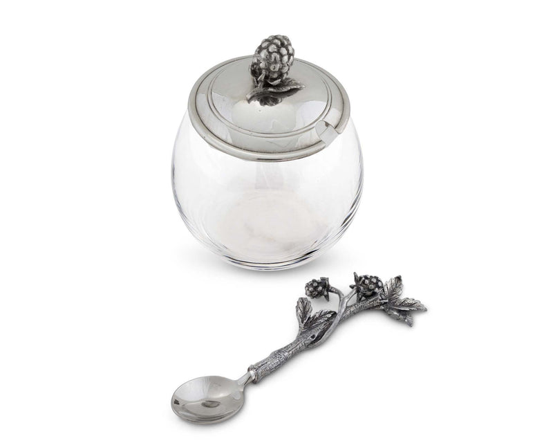 Blackberry Jam Jar With Spoon