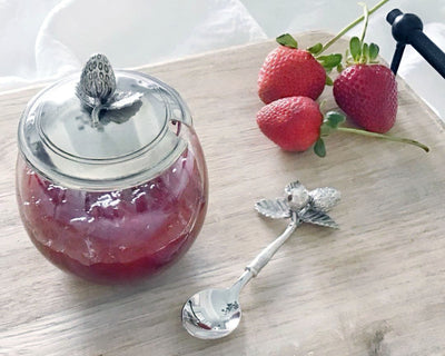 Strawberry Jam Jar With Spoon