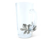 Glass Pitcher Pewter Lemon Bouquet Handle
