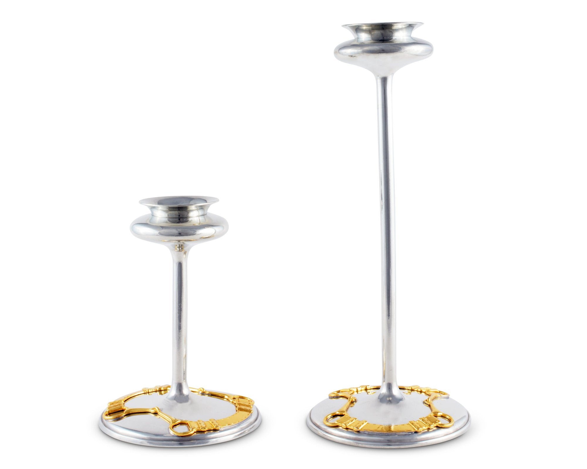 Golden Equestrian Candlestick Taper / Tea Light