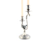 Two Taper Pewter Song Bird Candelabra
