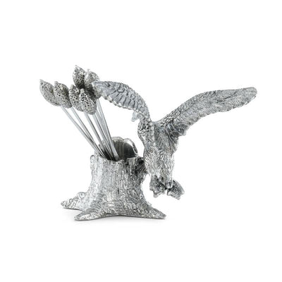 Pewter Mallard Duck Cheese Pick Set