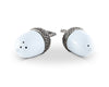 Porcelain Acorn Salt And Pepper With Pewter Leaf