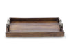 Wood Tray With Faux Bois Handles