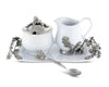 Stoneware Creamer Set - Pewter Acorn & Oak Leaf
