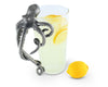 Pewter Octopus Handle Glass Pitcher