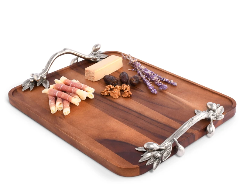 Olive Serving Tray Acacia-Rectangular