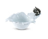 Bowl With Pewter Squirrel Fine Porcelain Leaf