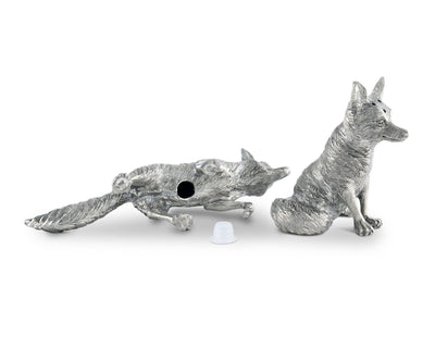 Pewter Foxes Salt & Pepper Set
