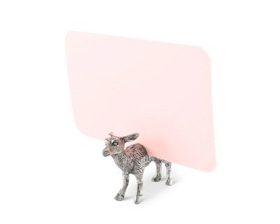 Pewter Doe Place Card Holder