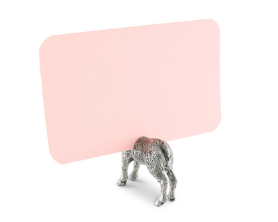 Pewter Doe Place Card Holder