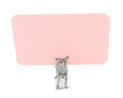 Pewter Doe Place Card Holder
