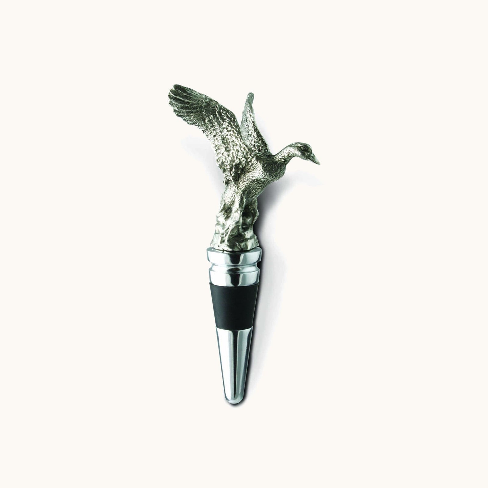 Pewter Flying Duck Bottle Stopper