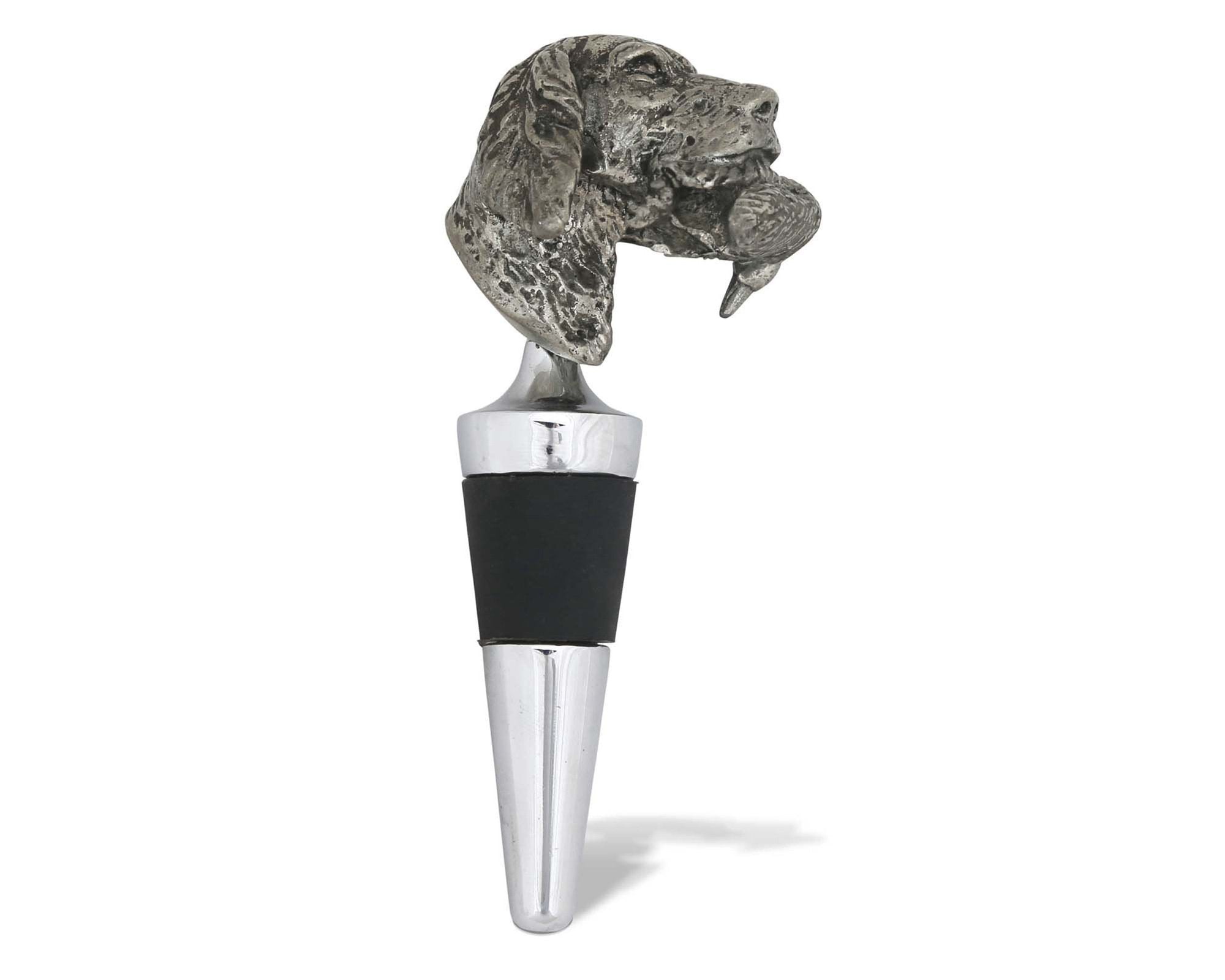 Labrador & Duck Pewter Bottle Stopper