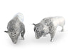 Pewter Bison Salt & Pepper Set