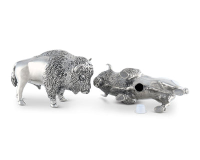 Pewter Bison Salt & Pepper Set