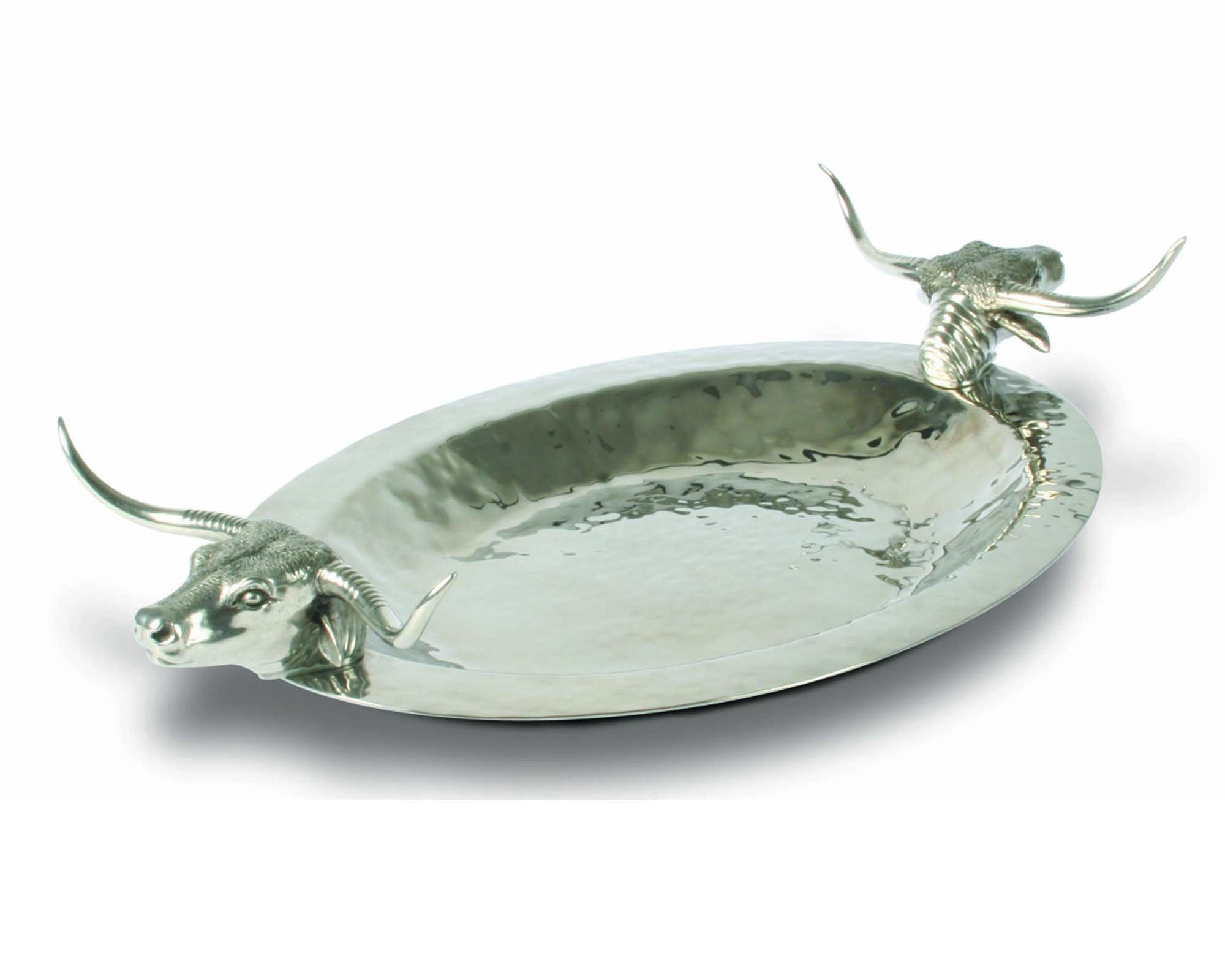 Long Horn Steer Tray - Steel