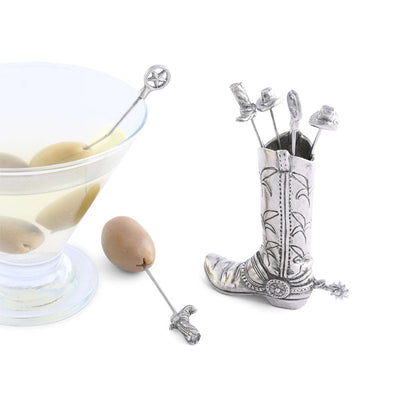 Western Boot Cheese Pick Set
