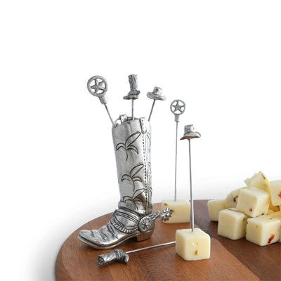 Western Boot Cheese Pick Set
