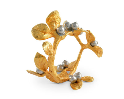 Golden Winter Berry Napkin Ring