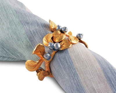Golden Winter Berry Napkin Ring