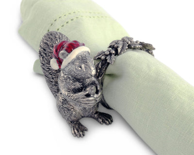 Santa Squirrel Napkin Ring
