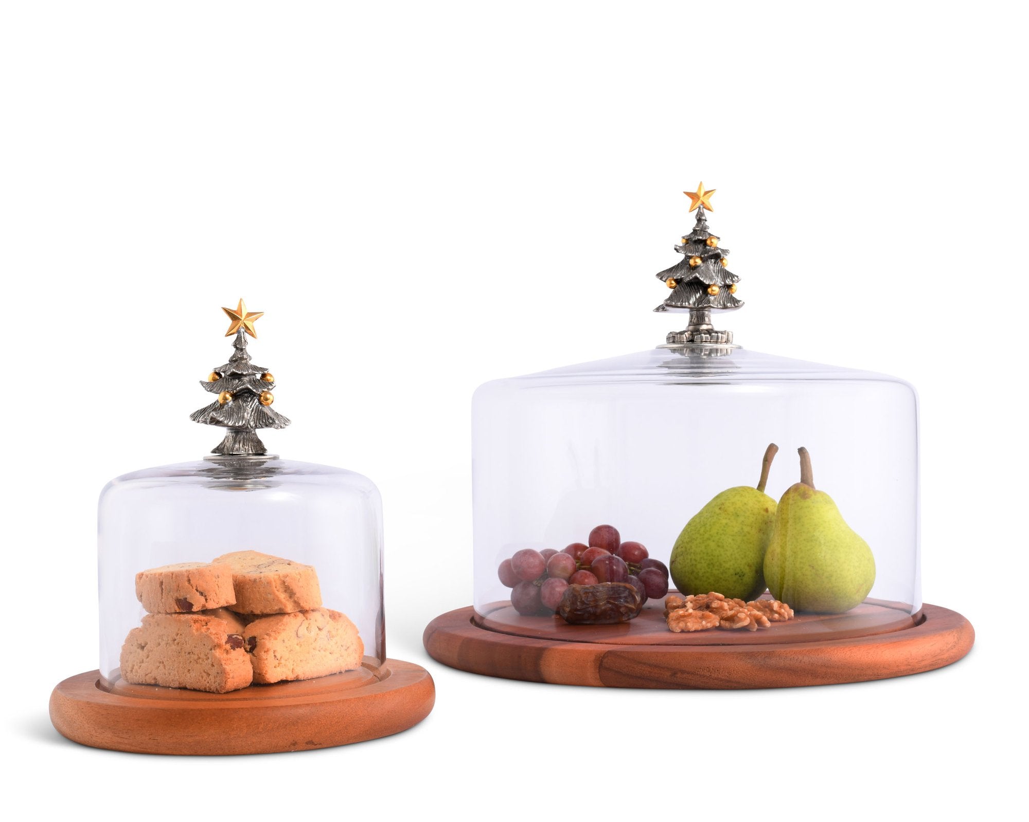 Christmas Tree Glass Covered Cheese Wood Board