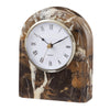 Desk Clock Black and Gold Marble