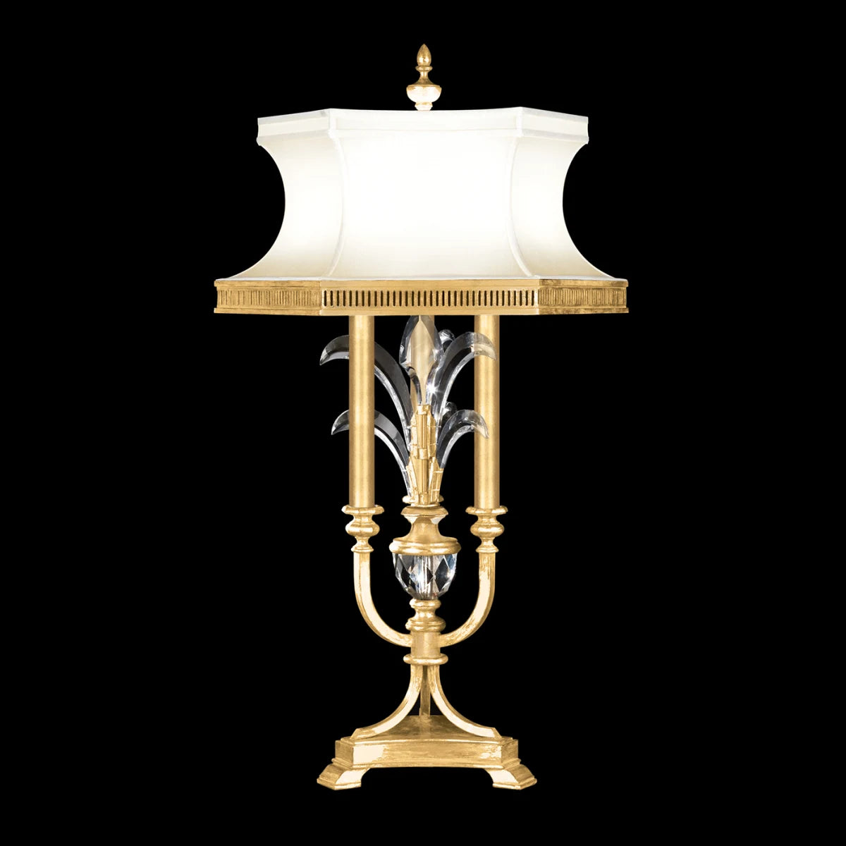 Beveled Arcs 37" Table Lamp with Matching Candlesticks